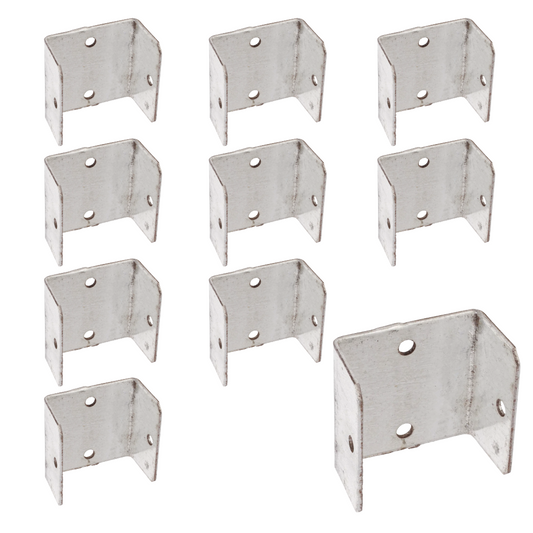 Fence Panel U Clips Brackets for Wooden Posts Galvanised Anti-Rattle Timber Fence Fixings