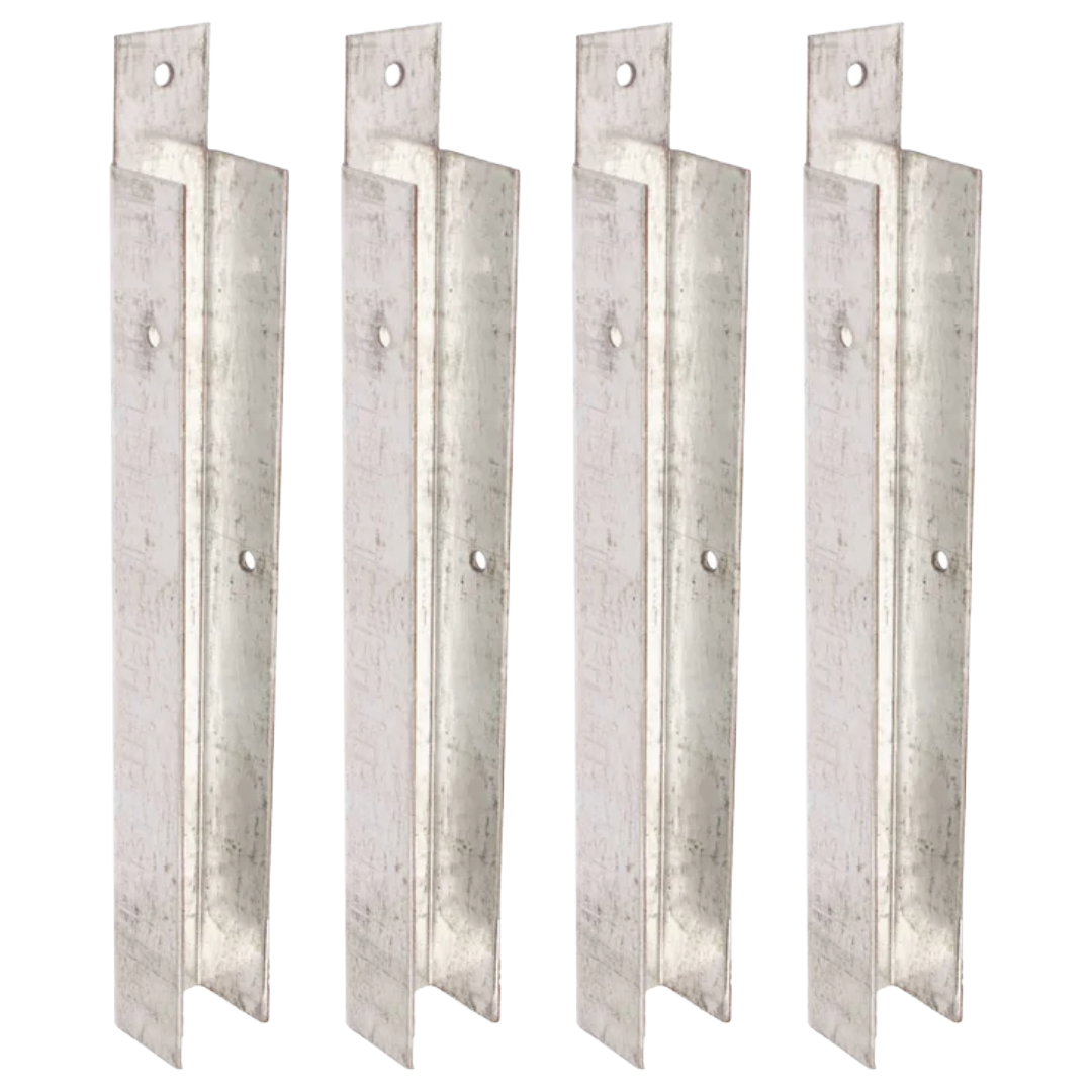 Gravel Board Clips for 50mm Timber Fence Posts Galvanised Heavy Duty Fence Brackets