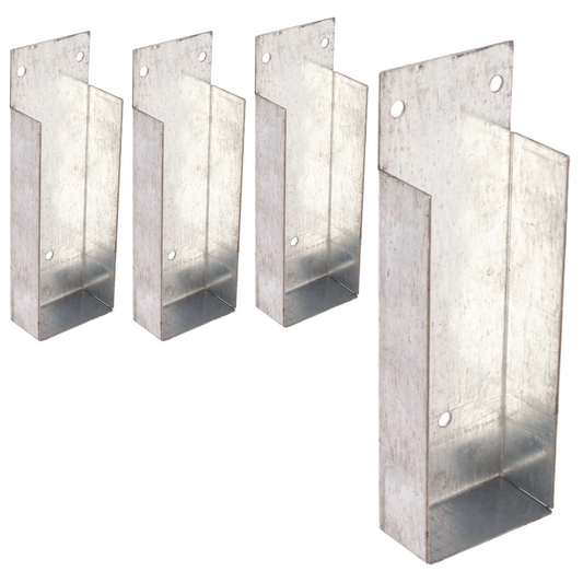 Gravel Board Clips for 50mm Timber Fence Posts Galvanised Heavy Duty Fence Brackets