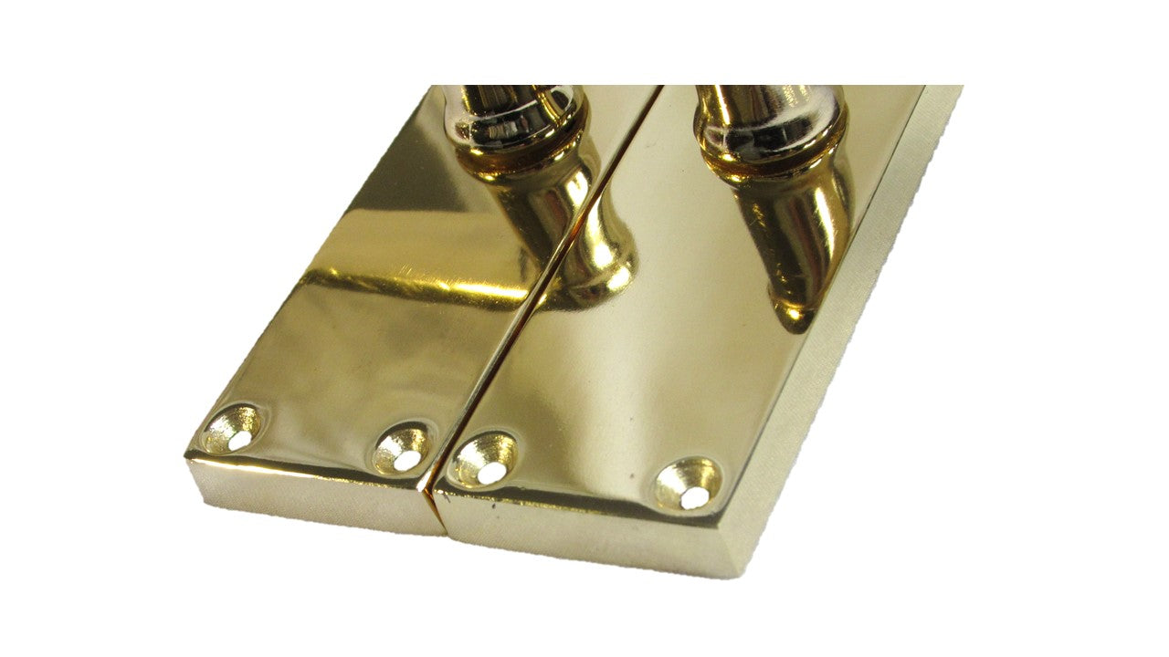 Door Handles Victorian Straight Lever Brass Hinges & Latch Pack Set 120 x 42mm