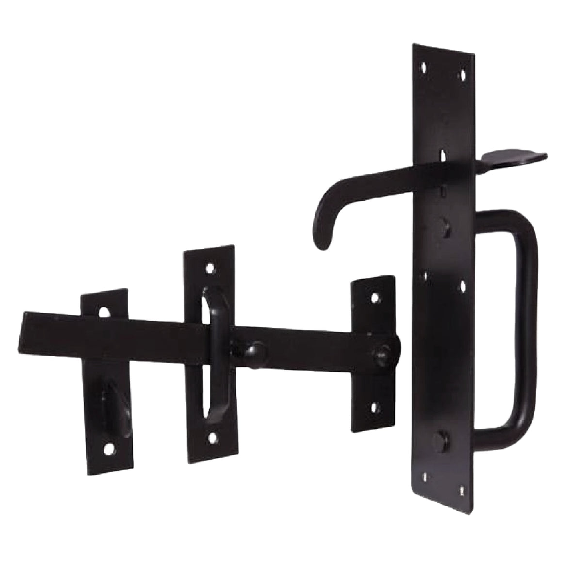Marketplace JPG companion for 2x Black Suffolk Gate Latch Catch Garden Gate Shed Door Thumb Lock Cottage - 78mm
