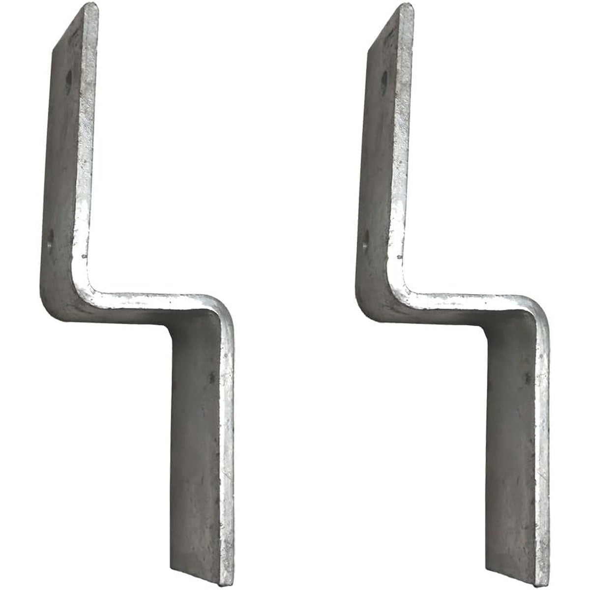 Galvanised Cranked Brackets with Coach Screws - Pair