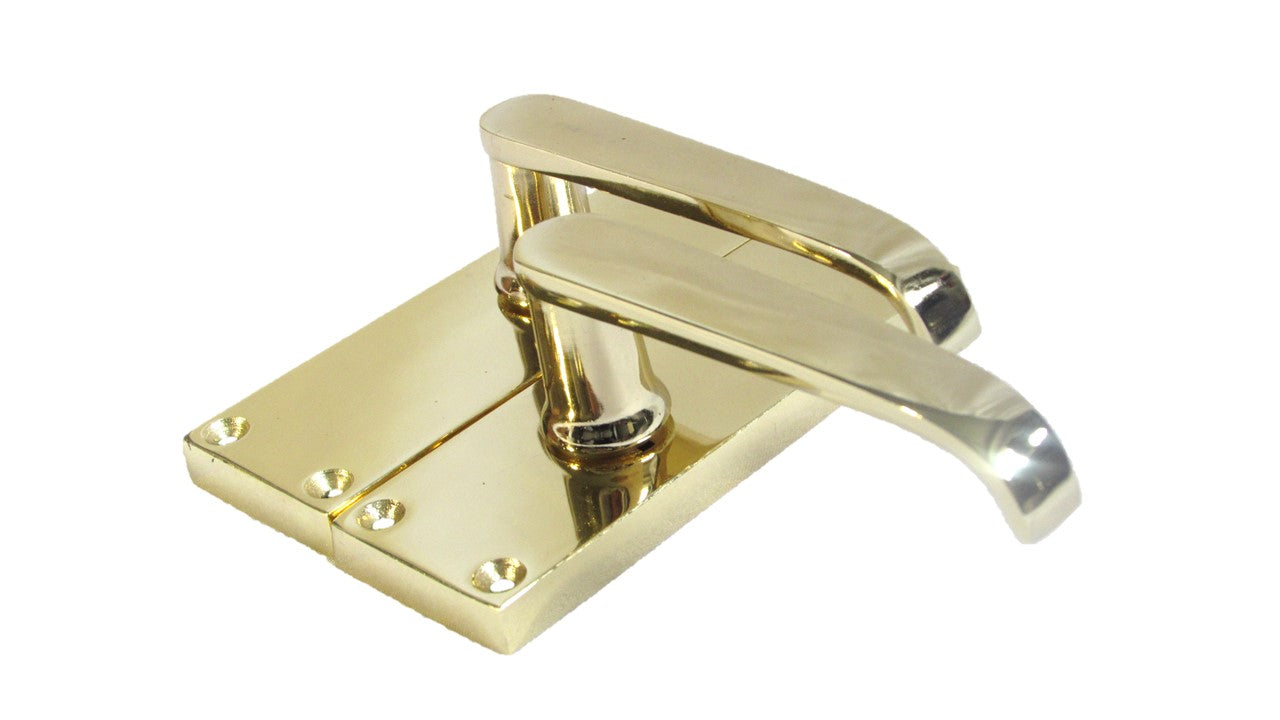 Door Handles Victorian Straight Lever Brass Hinges & Latch Pack Set 120 x 42mm