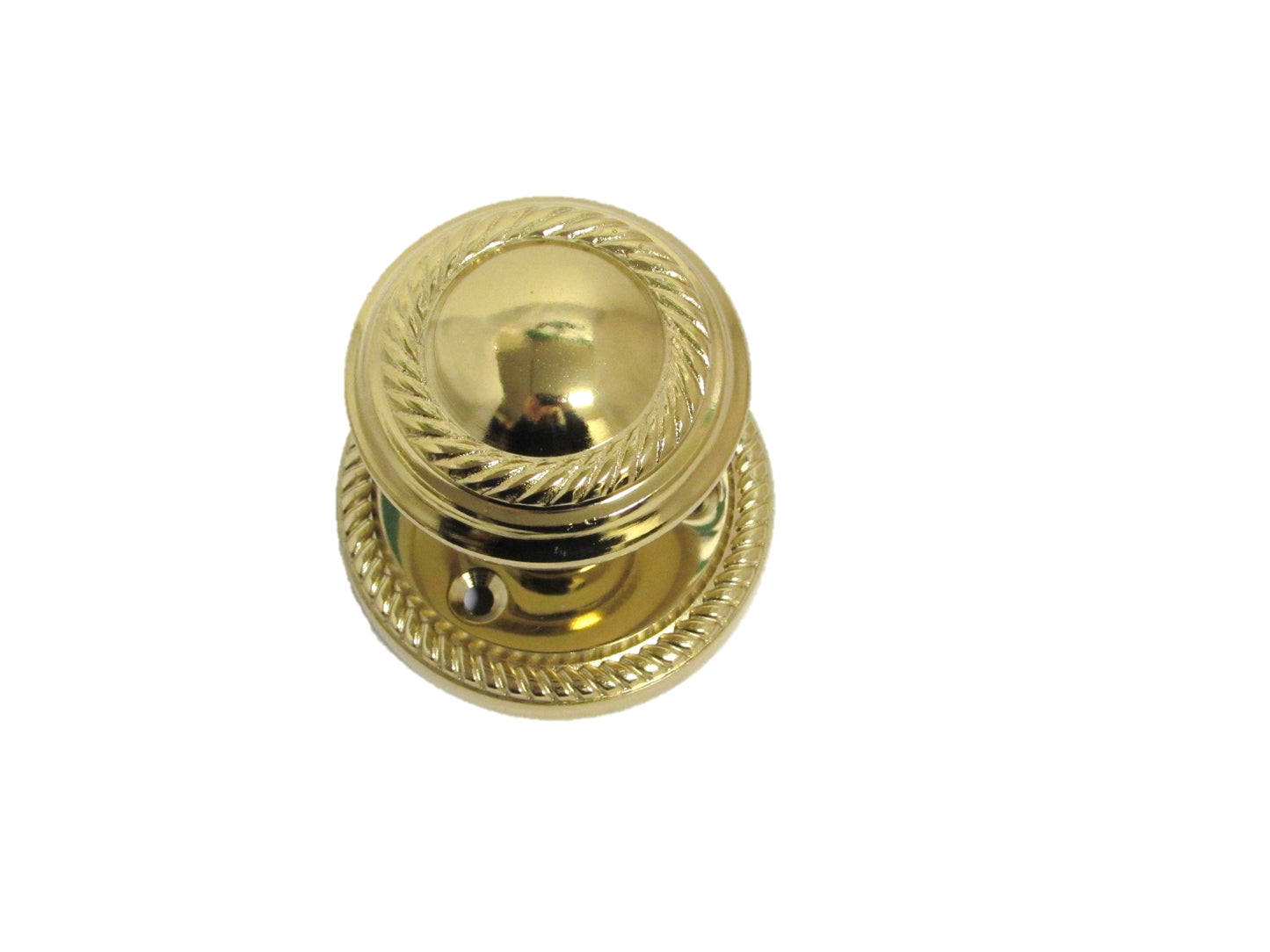 Door Knobs Round Georgian Roped Mortice Knob - Brass 62mm