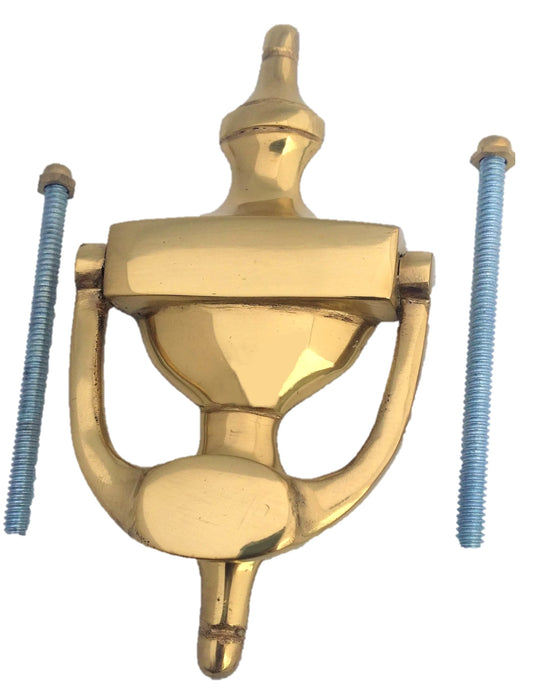 Victorian 6" Gold Solid Brass Urn Style Door Knocker Victorian Front Door