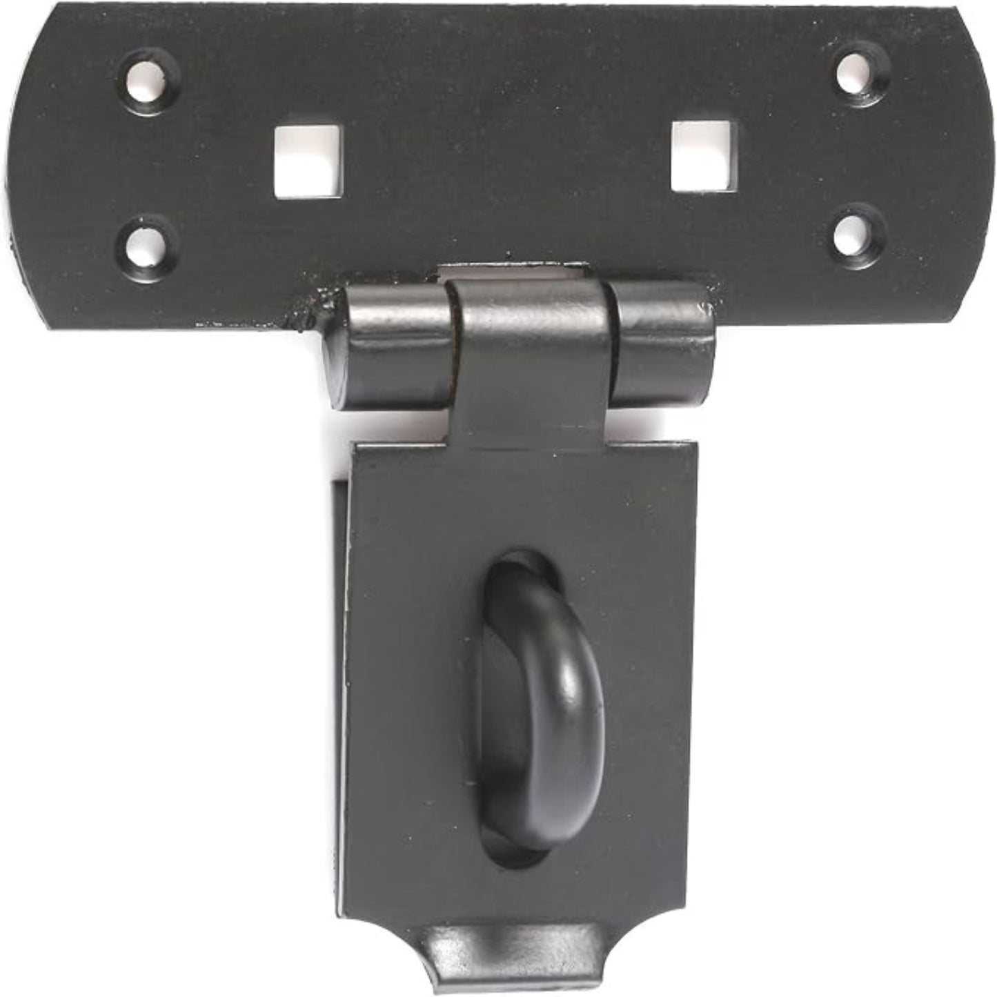 Black Vertical T-Shape Locking Bar Hasp & Staple 6″