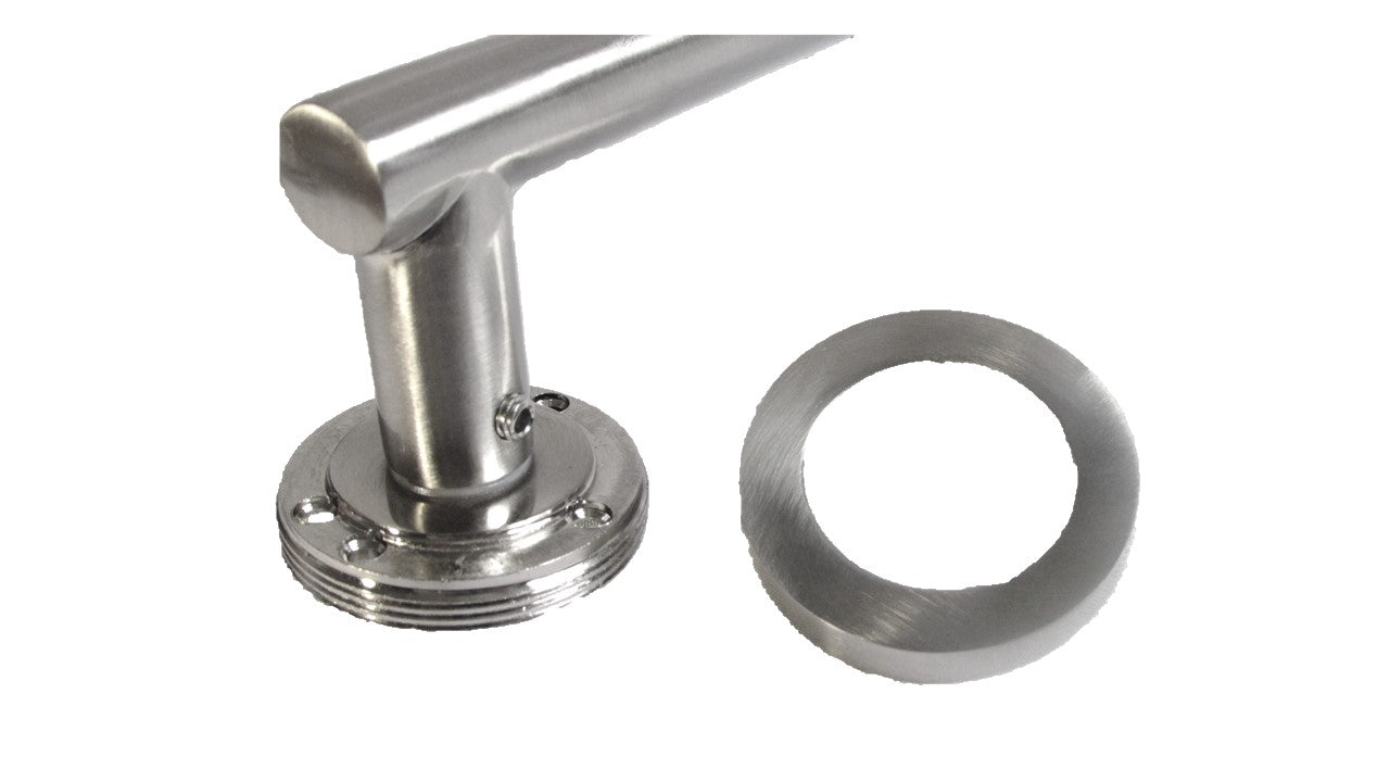 Door Handles T Bar Straight Lever on Rose Thumb turn & Lock & Hinges - Satin