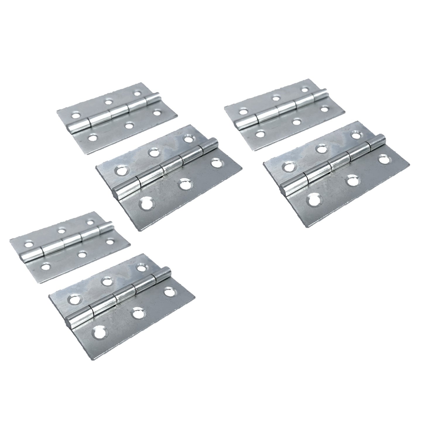 Charnières de porte nickelées de 75 mm (3 po) - Pack multiple