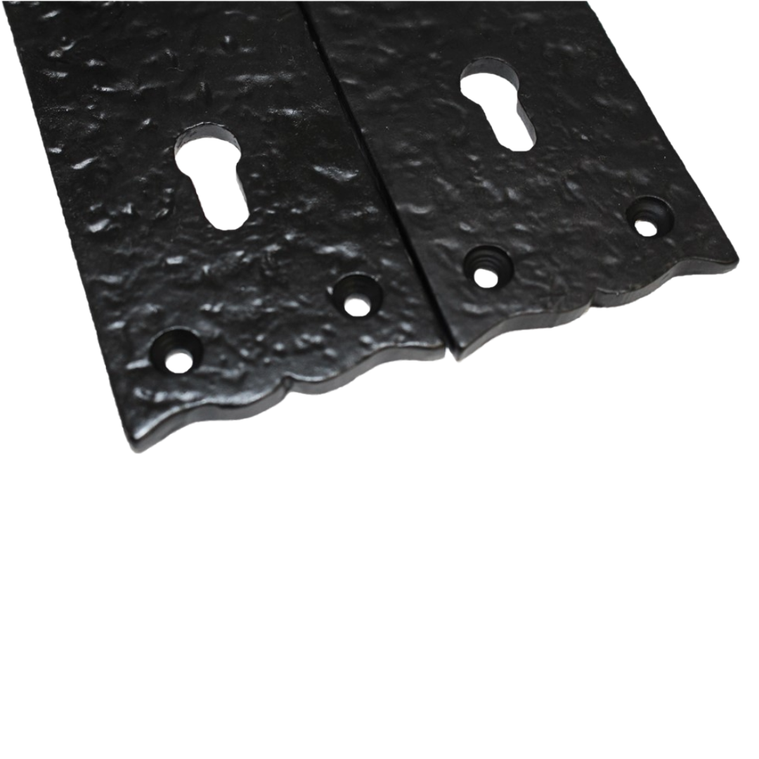 Antique Black Cast Iron Victorian Door Handle Latch Lock Bathroom Handles