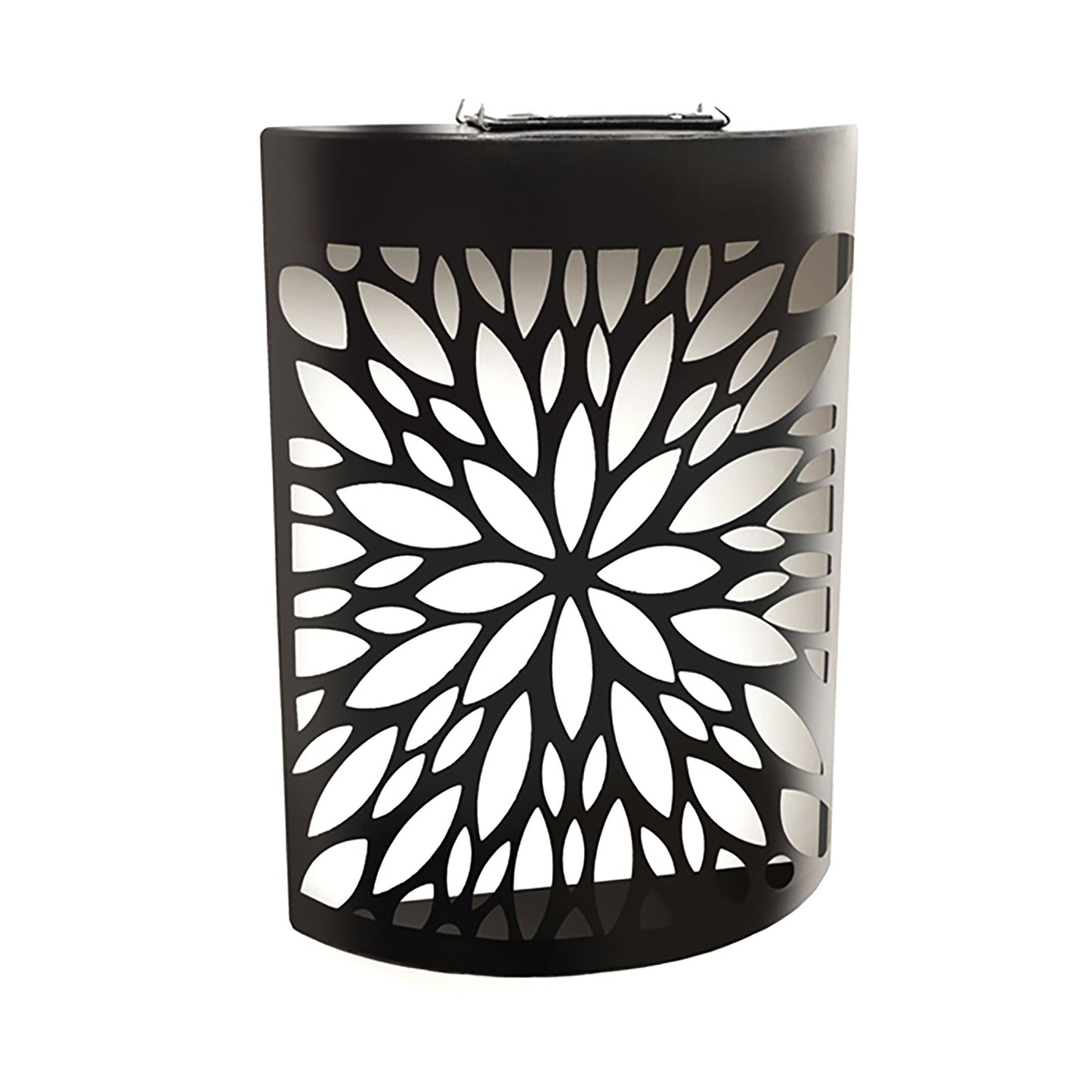 Curved Abstract Flower Solar Wall Panel LED Light Metal Garden Wall Lights