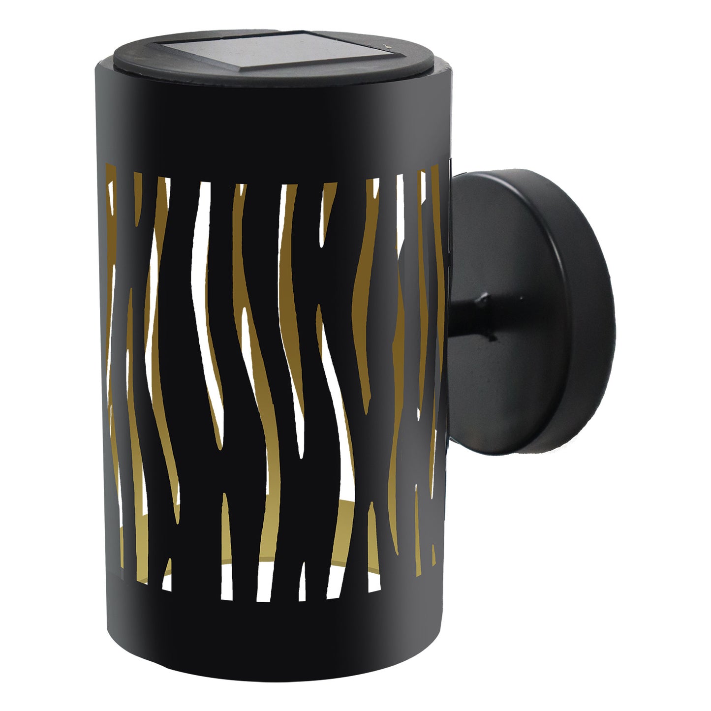 Wave Wall Mounted Solar Light Metal Garden LED Wall Lights