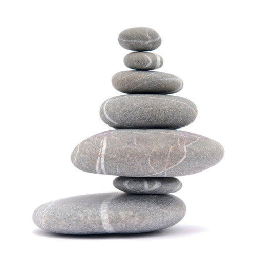 Stone Cairn Resin Sculpture Stack of 7 - Balancing stones Zen Sculpture Garden Decoration - Peace Spa Ornament
