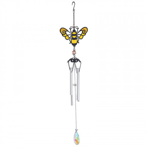 Stained Glass Effect Honey Bee Wind Chime
