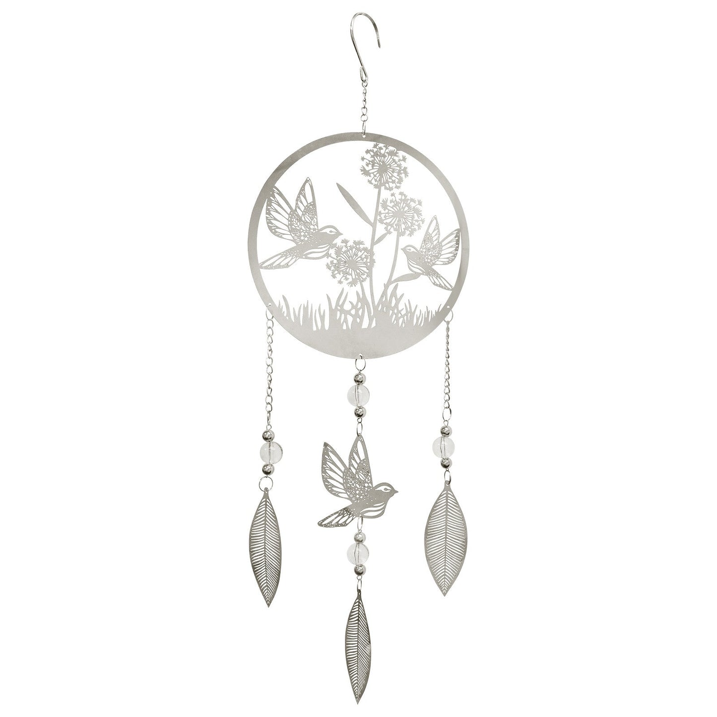 Stainless Steel Hanging Dreamcatcher - Bird Outdoor Spinning Garden Decor