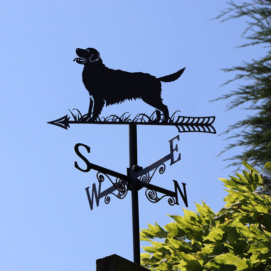 Metal Golden Retriever Dog Silhouette Weathervane