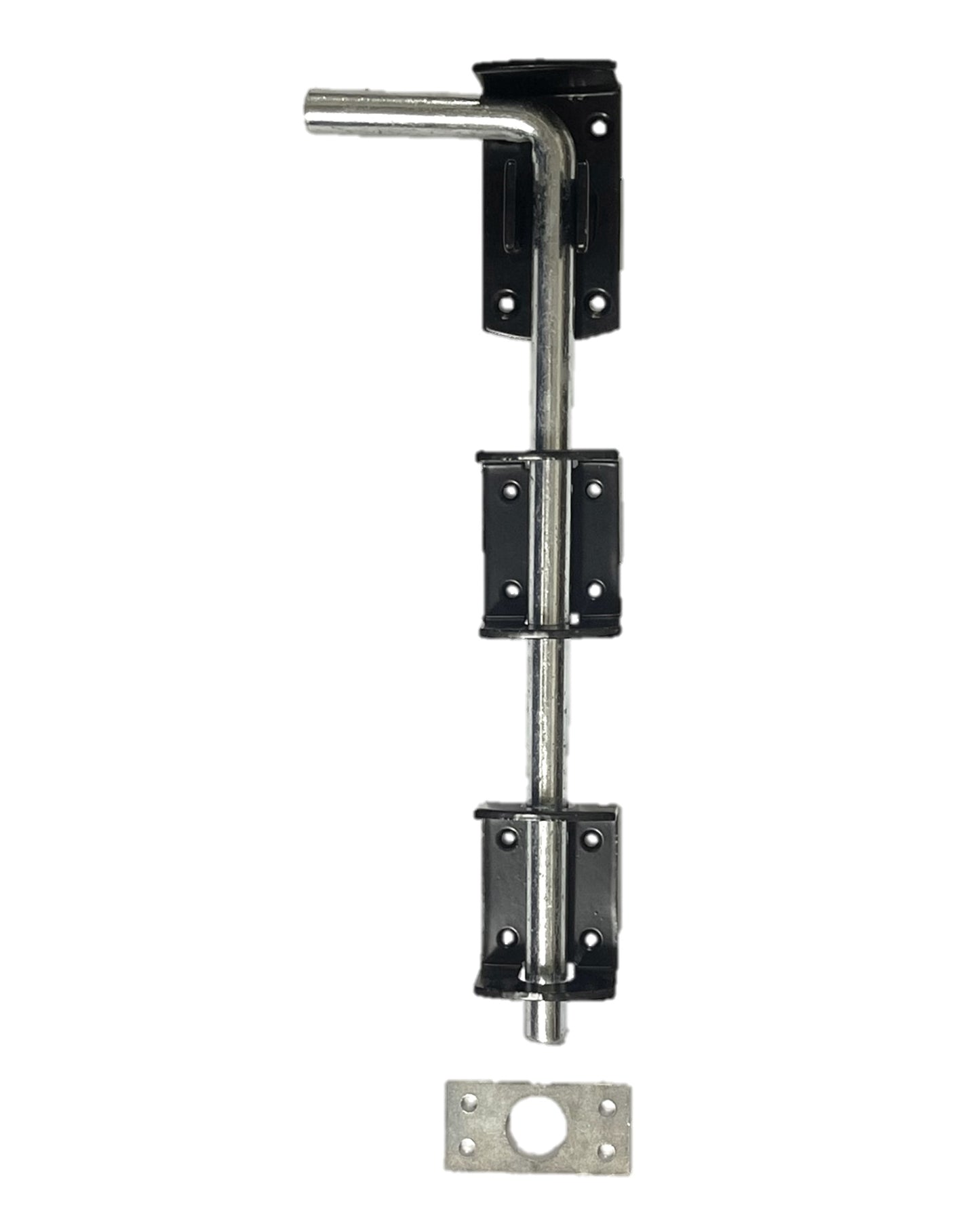 Drop Down Bolt 12" 15" 18" 24" GATE GARAGE STRONG Heavy Duty Shed Black & Zinc