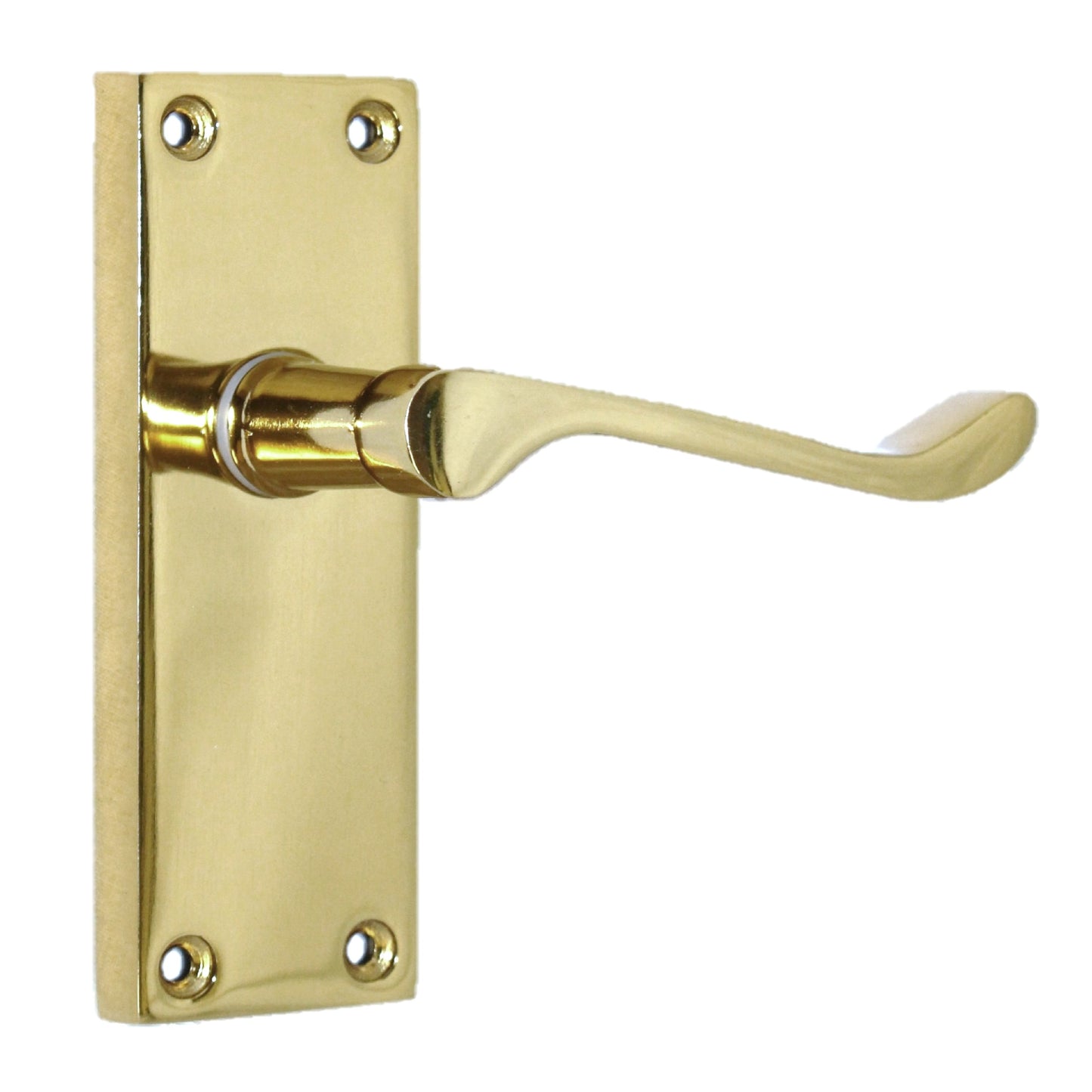 Door Handles Brass Finish Lever Victorian Scroll Interior