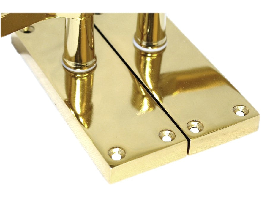 Door Handles Brass Finish Lever Victorian Scroll Interior