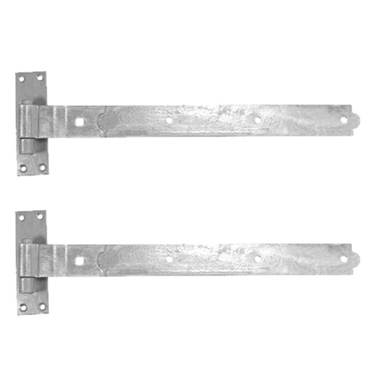Hook and Band Gate & Garage Hinges 18" Cranked Hinge - 450mm - Galvanised - PAIR