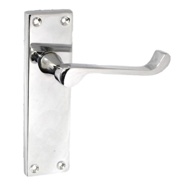 Poignées de porte victoriennes à levier et loquet chromé, pack de 150 x 40 mm