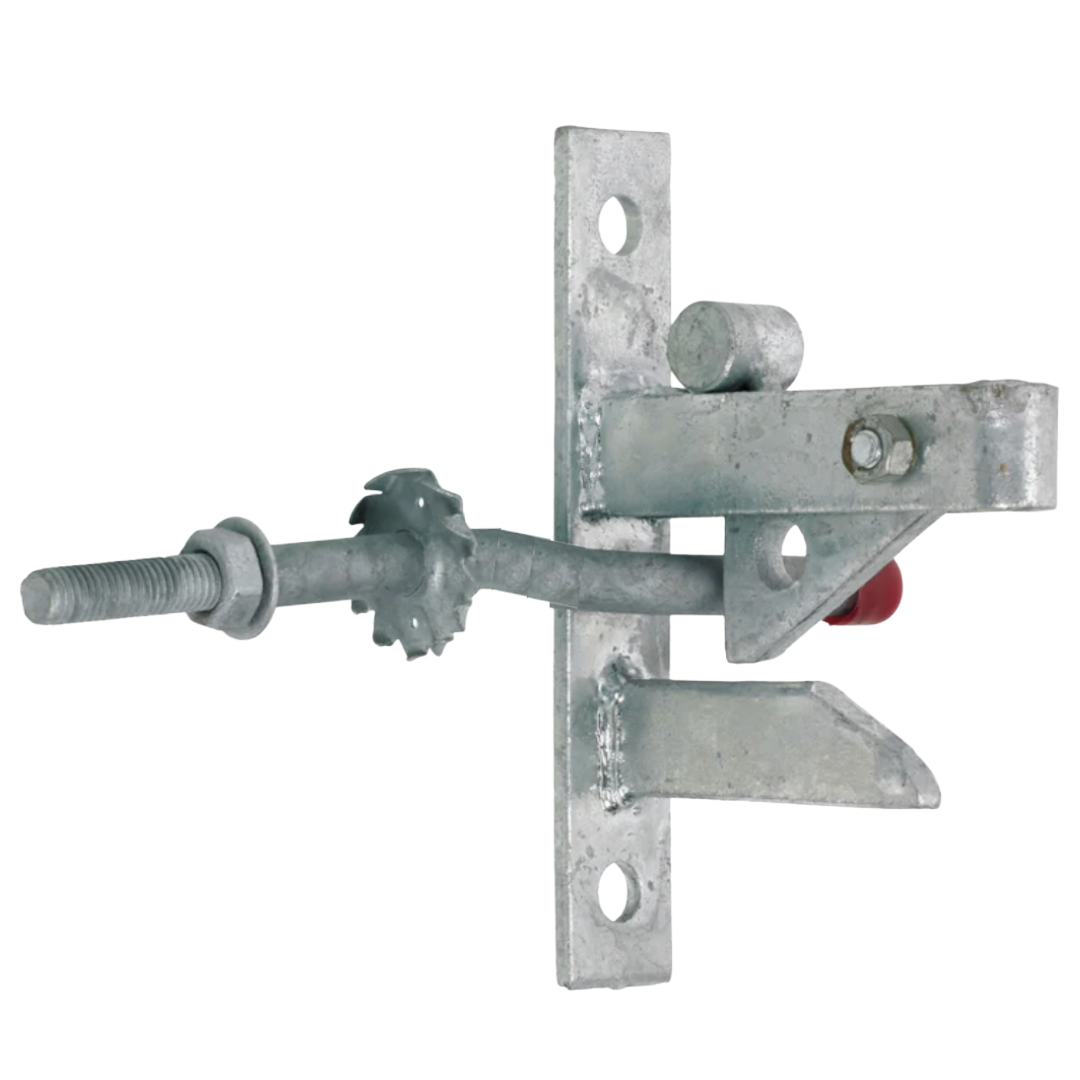Self Locking Auto Gate Catch Galvanised Steel Gate Latch with Cranked Striker