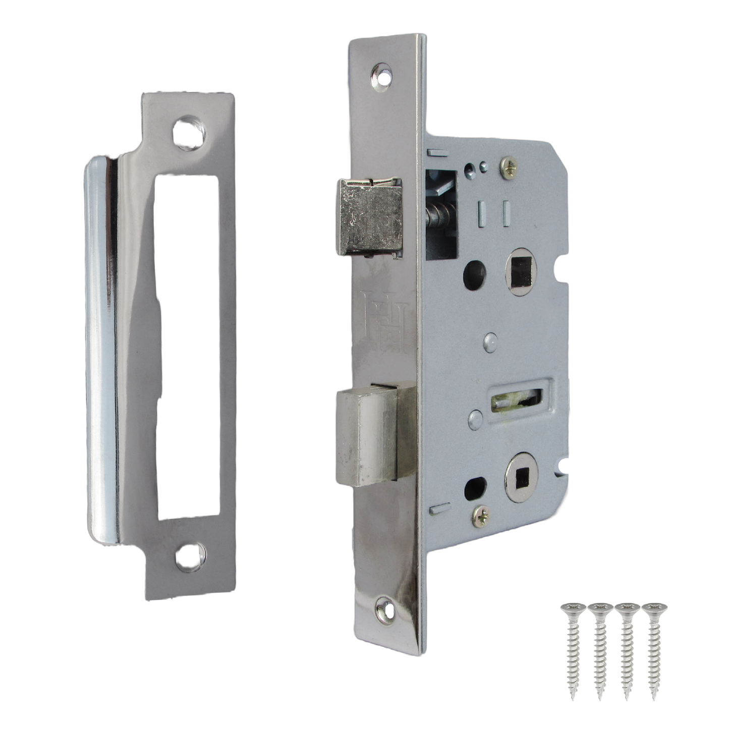 Bathroom Mortice Lock Nickel Sashlock 3" 76mm Bolt Through Reversible Bath Door