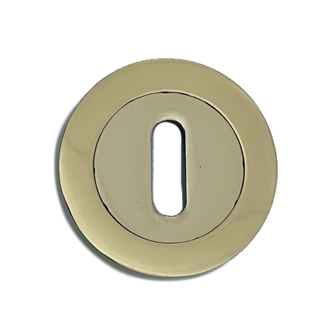 Escutcheon Polished Brass Pair Keyhole Cover Mortice Door Lock Cover