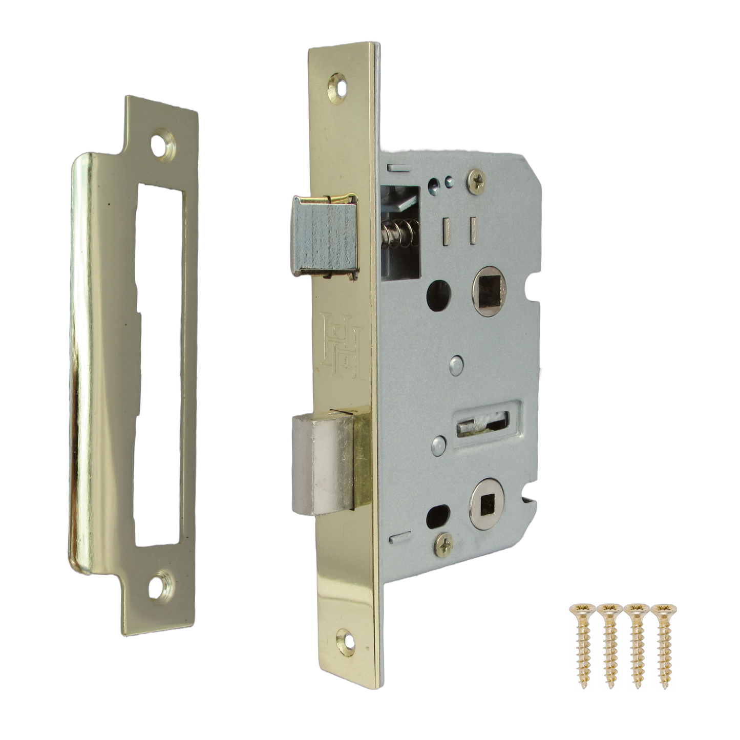 Bathroom Mortice Lock Brass Sashlock 2.5" 64mm Bolt Through Reversible Bath Door