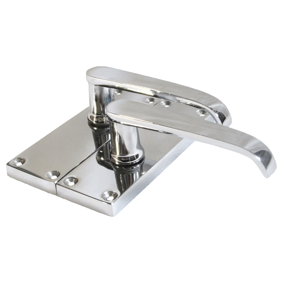 Door Handles Victorian Straight Lever Latch - Chrome 120 x 40mm