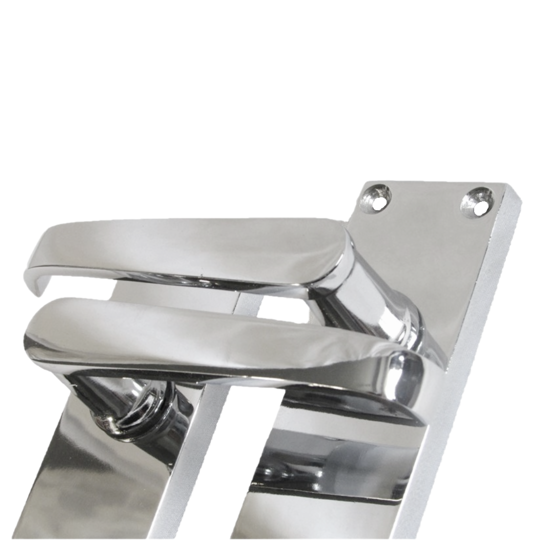 Door Handles Victorian Straight Lever Latch - Chrome 120 x 40mm