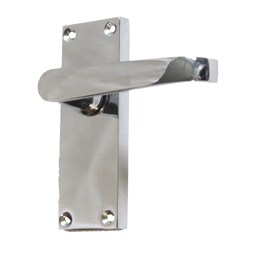 Door Handles Victorian Straight Lever Latch - Chrome 120 x 40mm