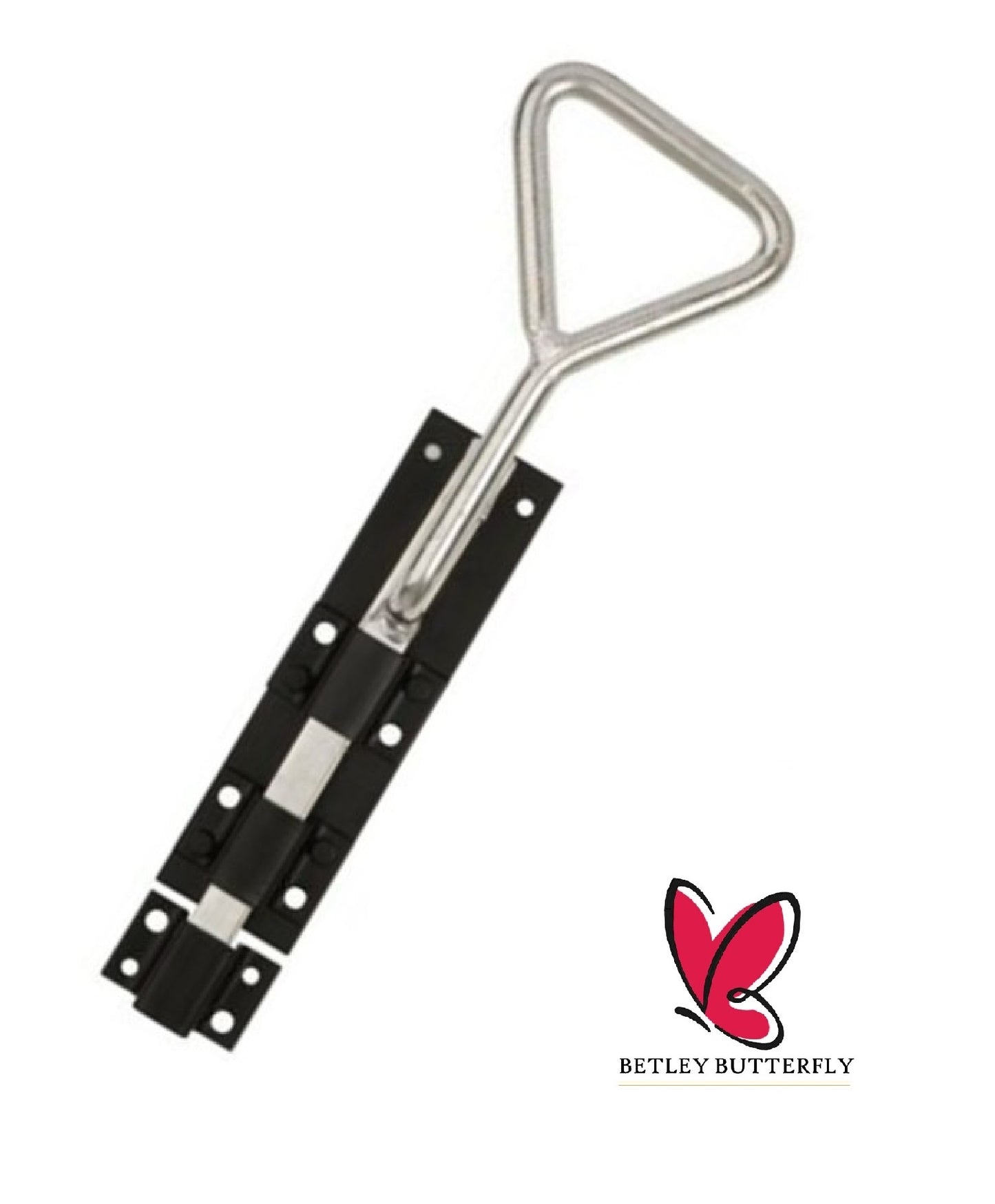 Bow Handle Drop Down Bolt 12" - 24" Gate Garage HEAVY DUTY Black Galvanised