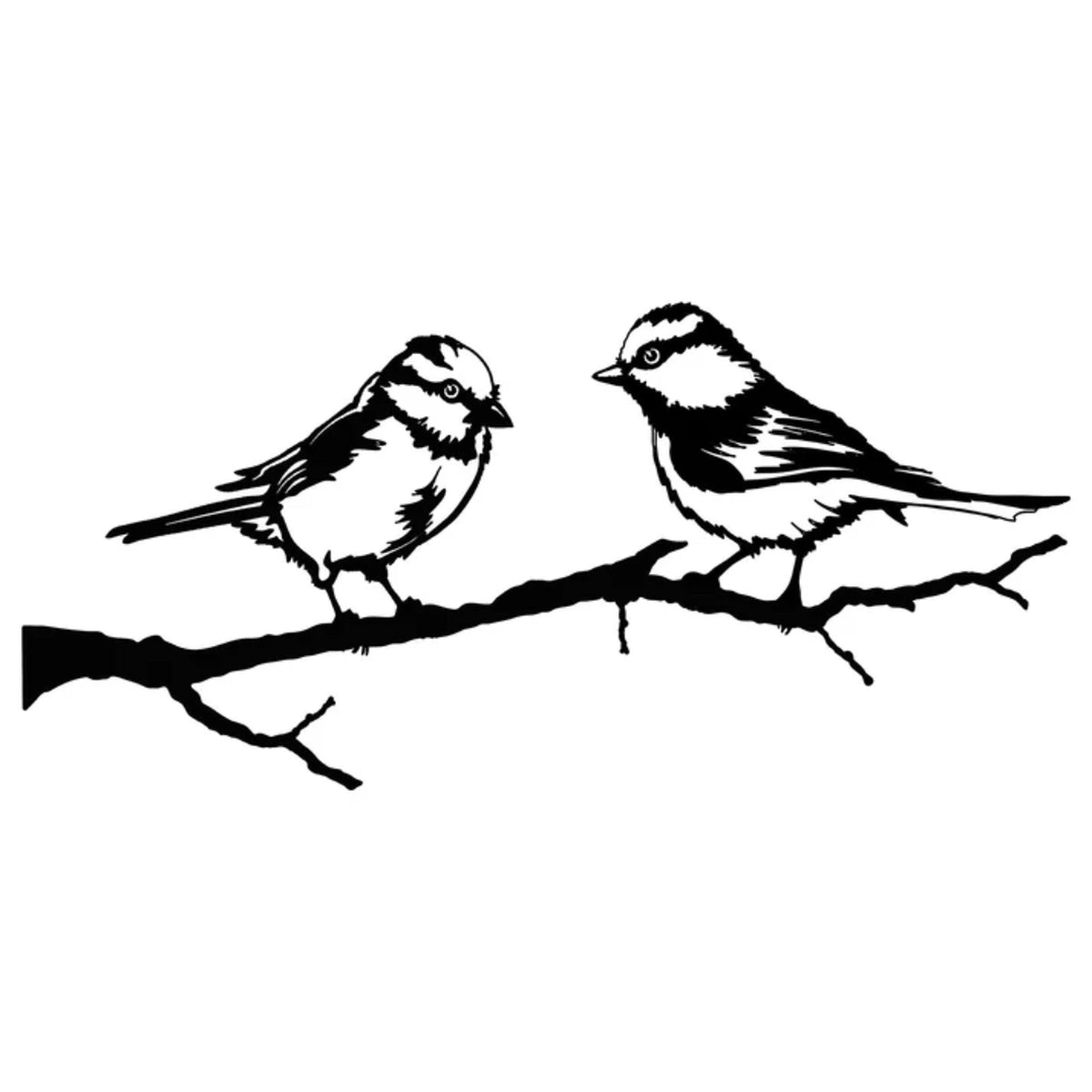 Marketplace JPG companion for Blue Tit Branch Stand Metal Black Silhouette, Tree or Fence Mountable Decoration - 15cm x 25cm x 1.5cm