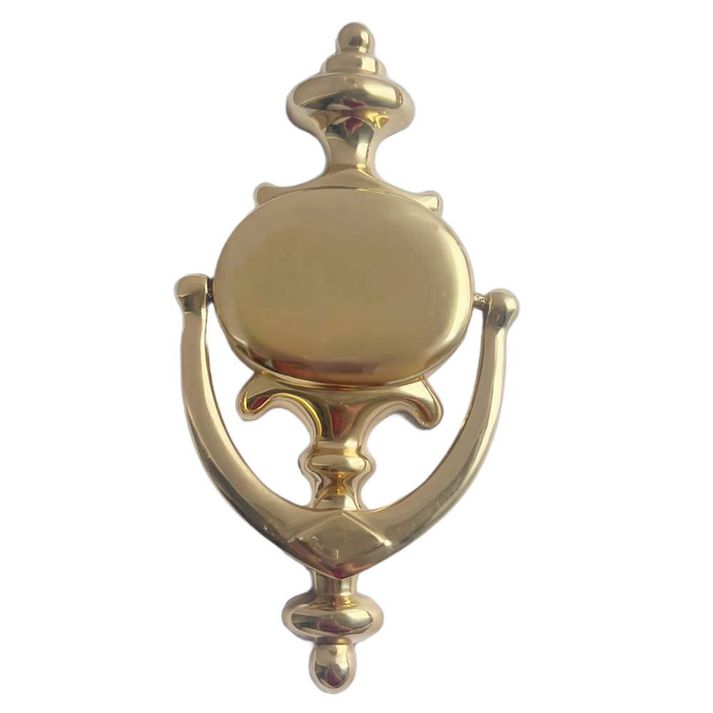 Champion 7" Golden Solid Brass Door Knocker Victorian Front Door