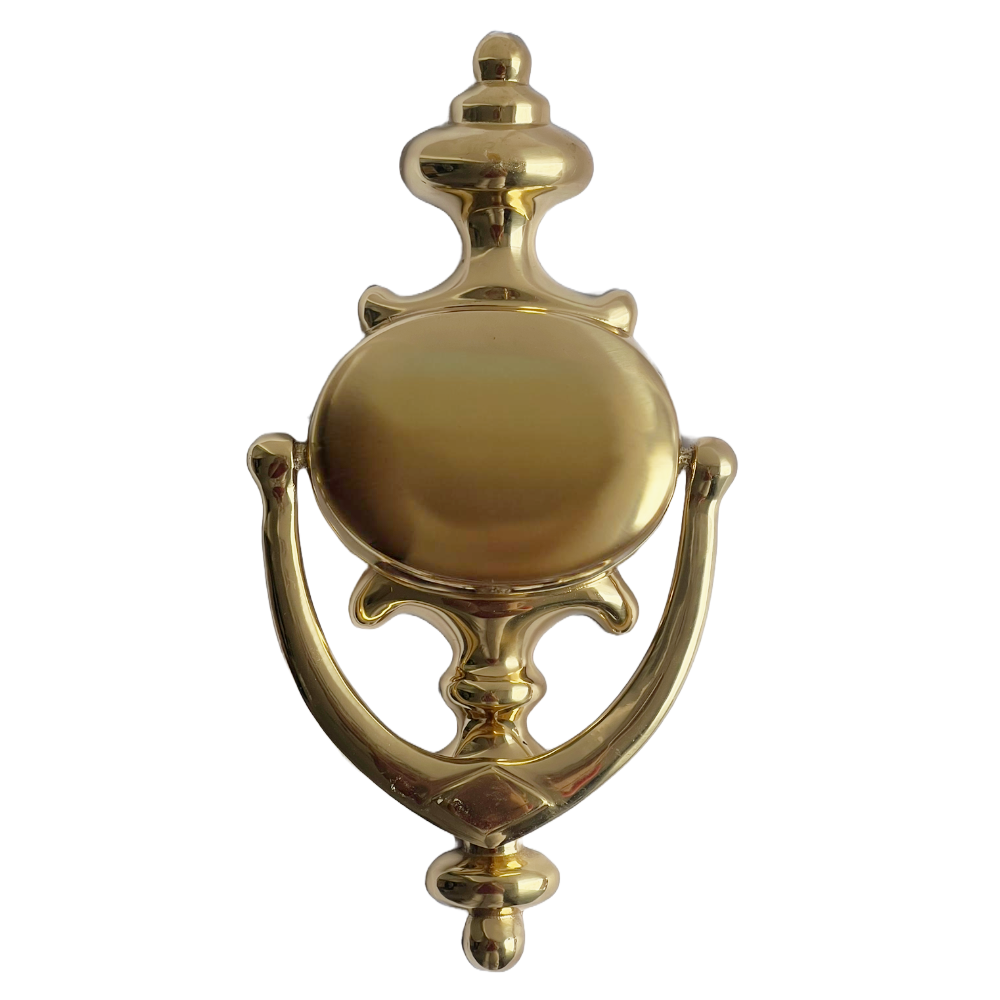 Champion 7" Golden Solid Brass Door Knocker Victorian Front Door