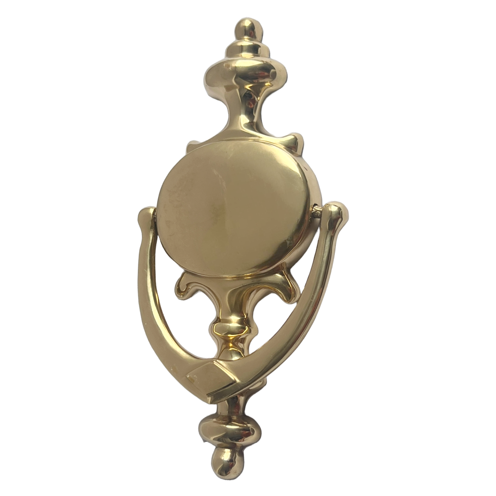 Champion 7" Golden Solid Brass Door Knocker Victorian Front Door