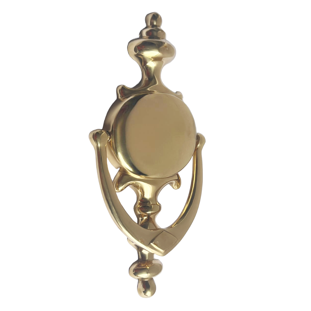 Champion 7" Golden Solid Brass Door Knocker Victorian Front Door