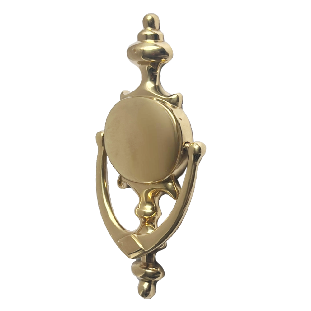 Champion 7" Golden Solid Brass Door Knocker Victorian Front Door