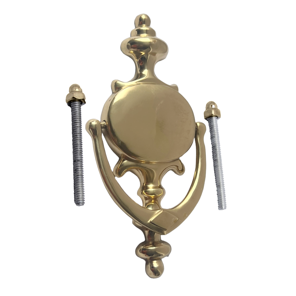 Champion 7" Golden Solid Brass Door Knocker Victorian Front Door