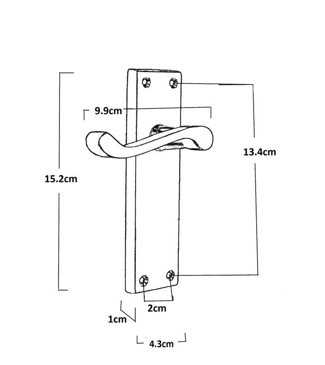 MULTIPACK Door Handles Victorian Scroll Lever Latch - Chrome Pack 1/4/6 Pairs