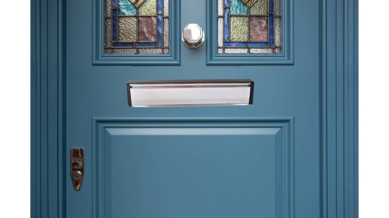 12" letter Box, Door letter box, Silver