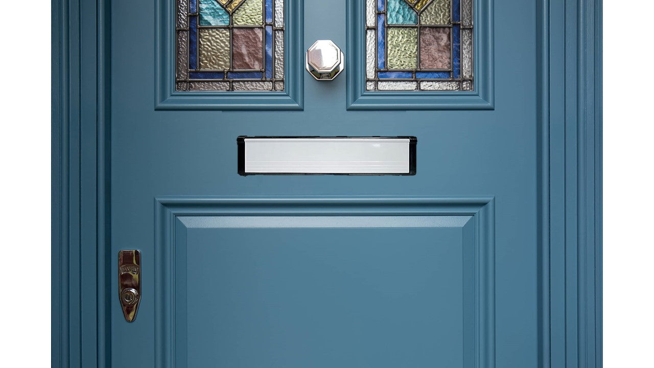 12" letter Box, Door letter box, White