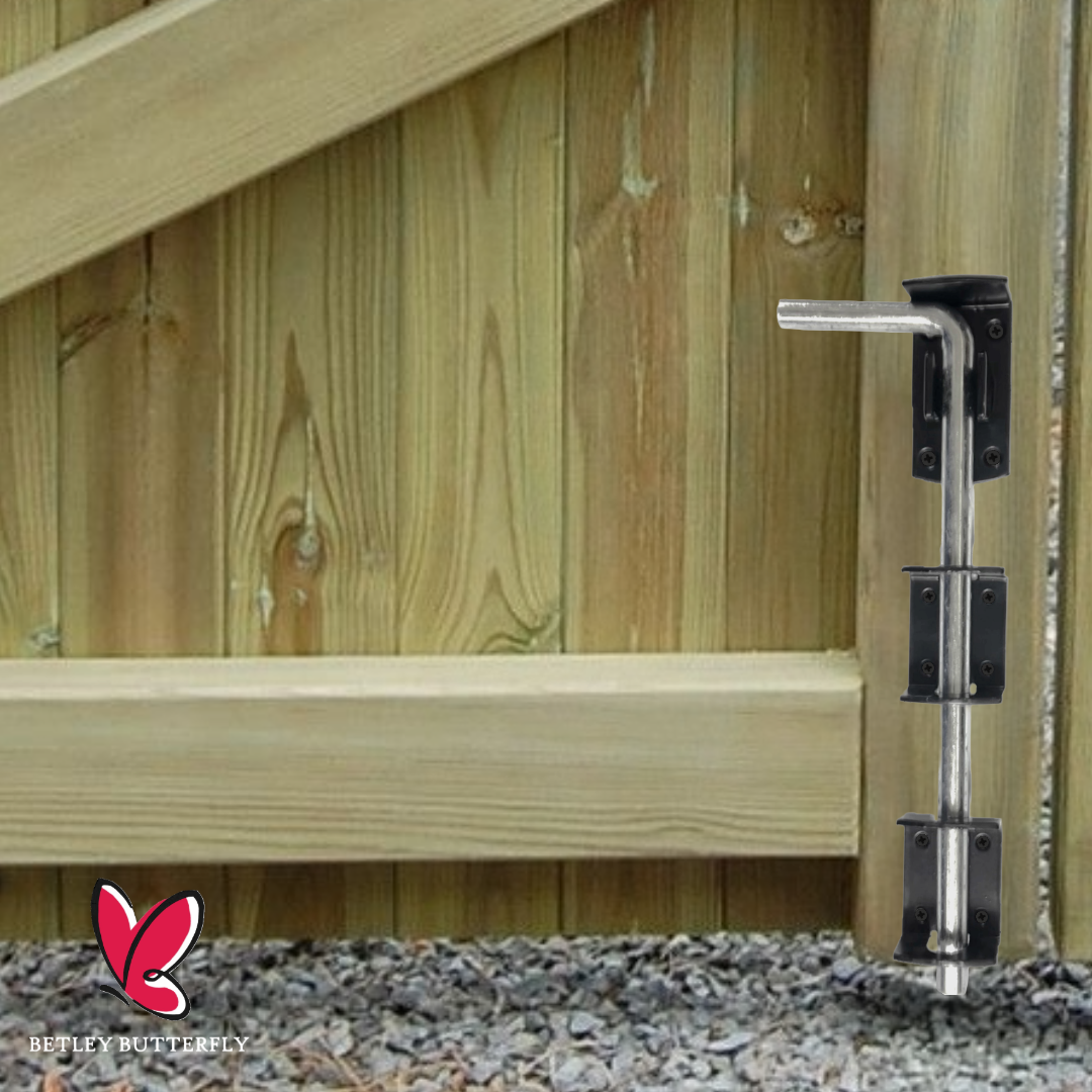 2 verrous coulissants stables de 12 po pour portail, garage, hangar