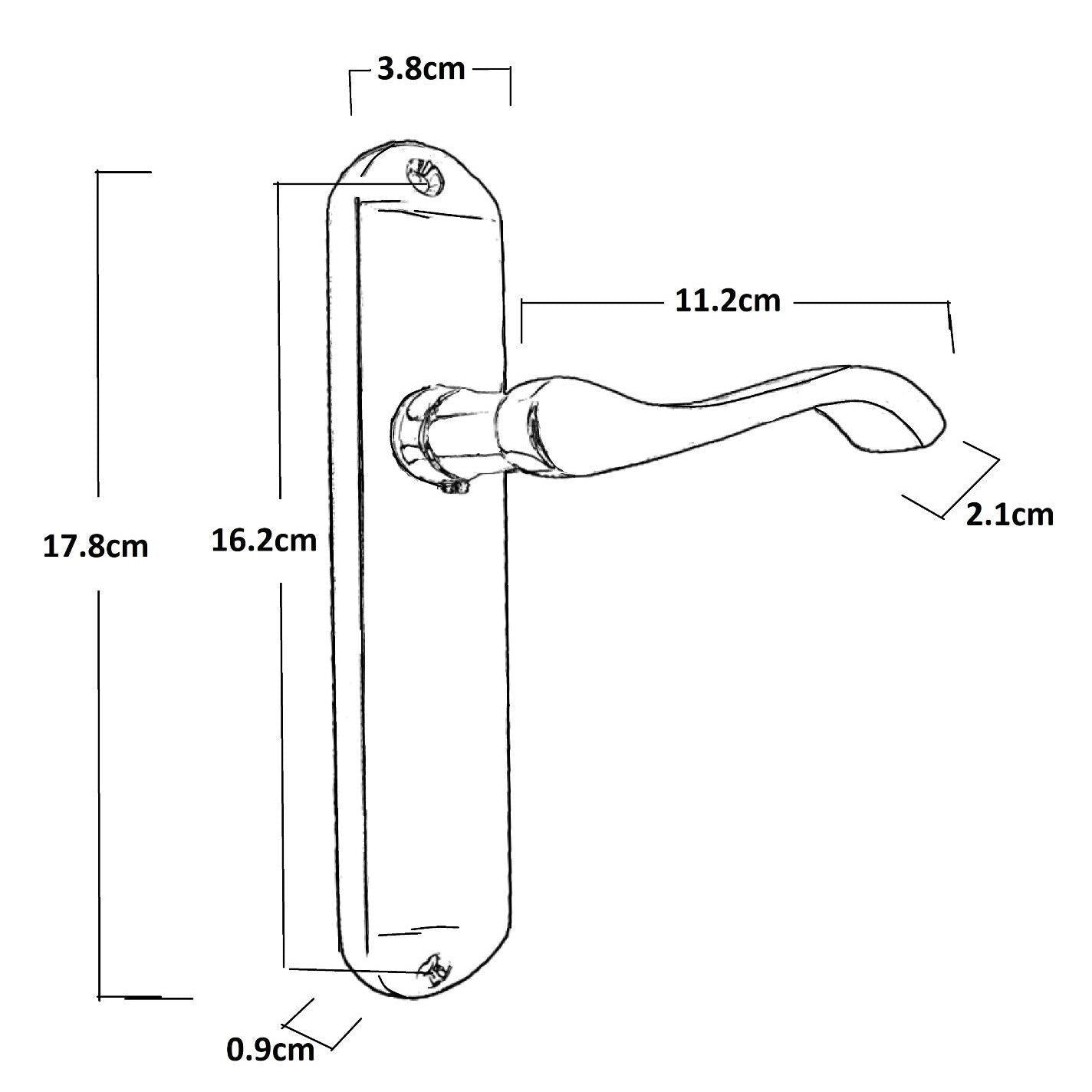 Cadenza Door Handles on Backplate Matt Black Scroll Tubular Latch Set
