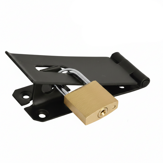 Hasp and Staple 4" 6" Black