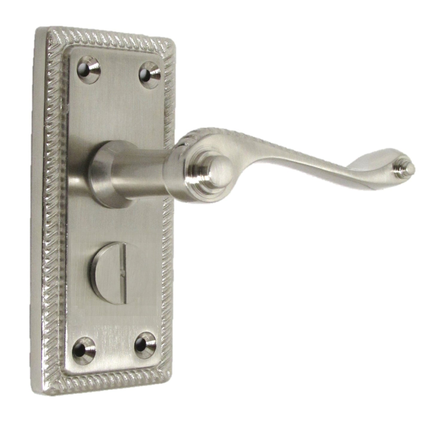 Marketplace JPG companion for Georgian Door Handles Privacy WC Bathroom Satin 108mm X 48mm Scroll Lever - 10mm