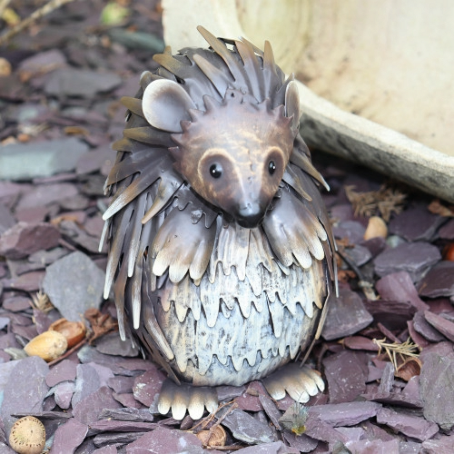 Small Metal Standing Hedgehog