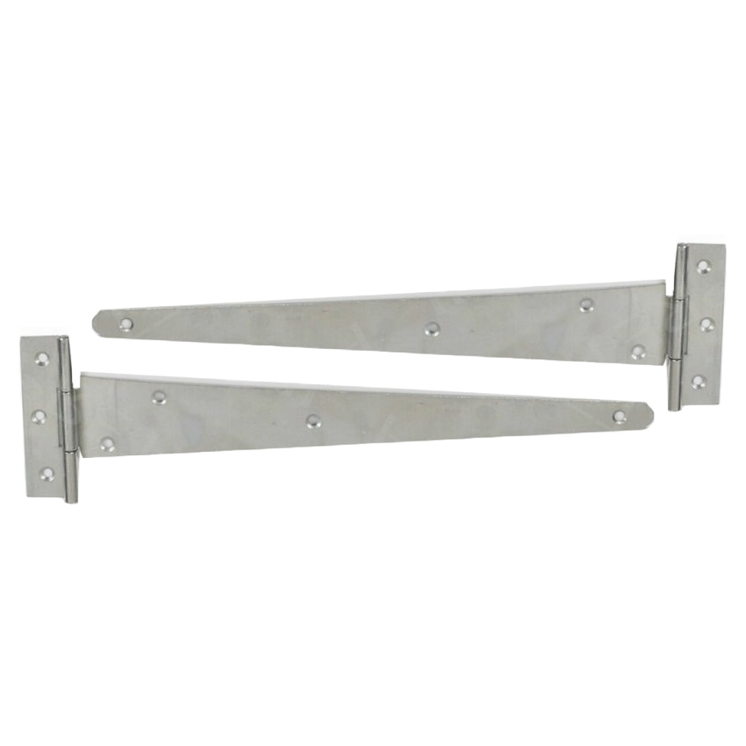 Zinc Plated Tee Hinge Steel Pair 8/10/12/14/16/18/24" Medium Duty T Hinge, Pack of 2