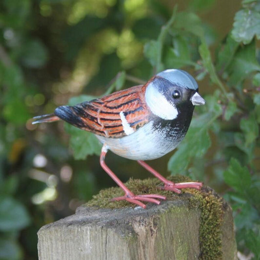 Metal House Sparrow Garden Ornament
