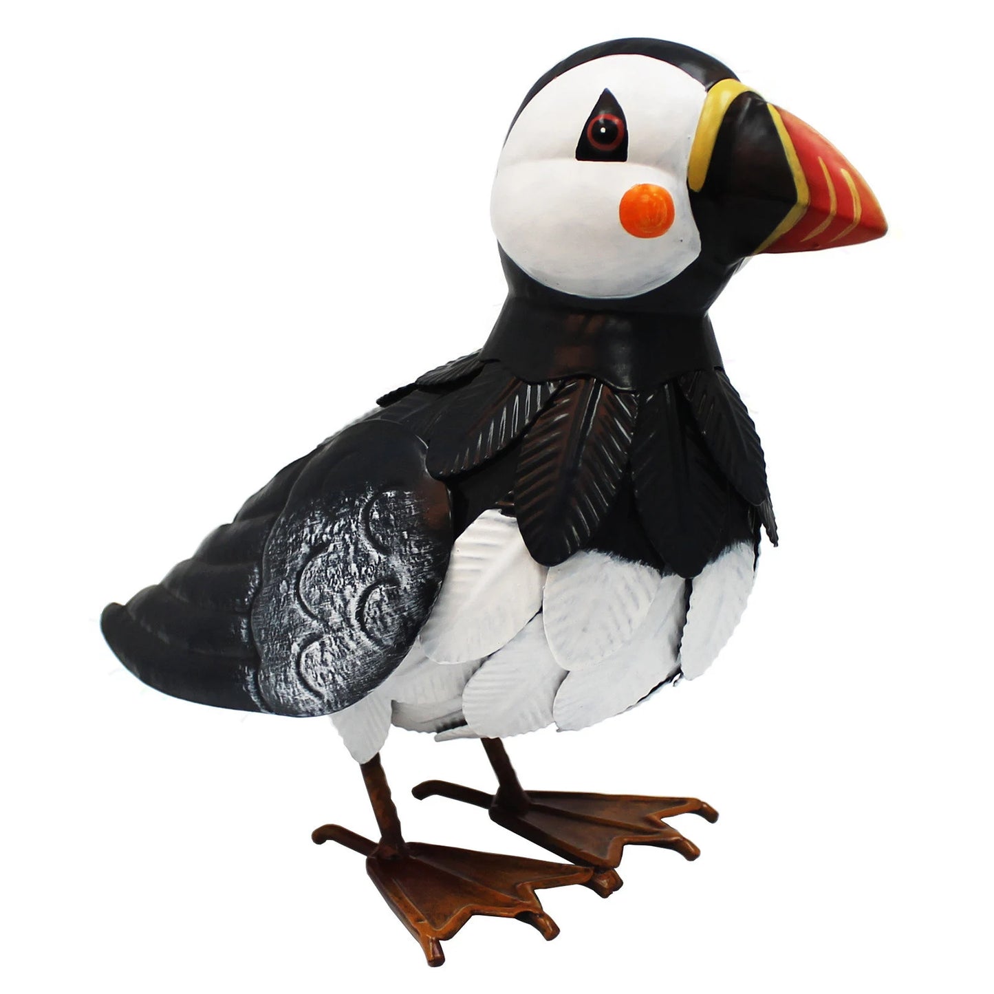 Metal Puffin - Garden Sculpture Ideal Gift - Handmade Outdoor Bird Decoration